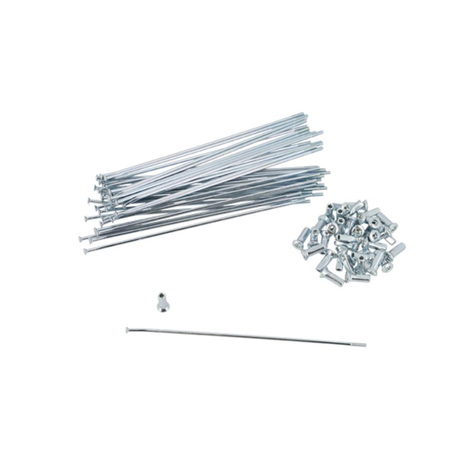Speichenset Hinterrad Doppler 195MM + 199MM 36-teilig Silber Derbi Senda