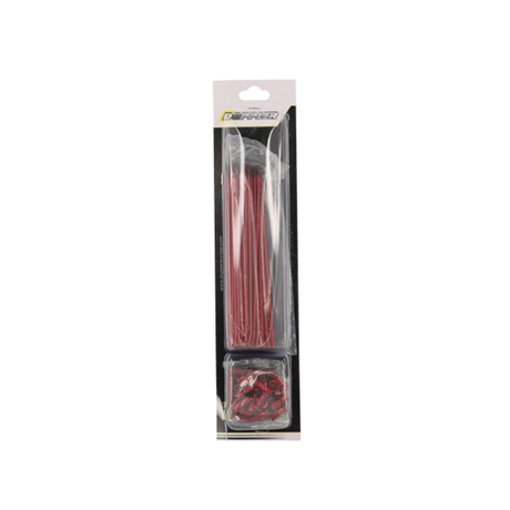 Speichenkit Vorderrad Doppler 195MM 36-teilig Rot Derbi Senda