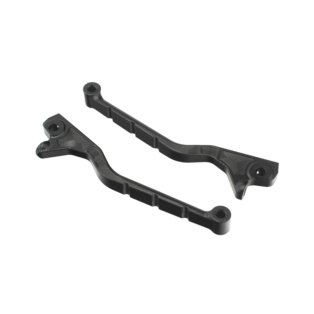 Remhendelset CNC Glans Zwart Piaggio / Vespa Dubbel Disc