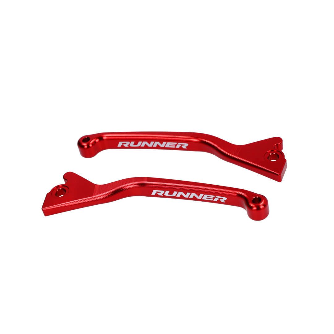 Set de leviers de frein rouges Fast Arrow Pro CNC Double Disque Gilera Runner 50-180cc 2 Temps