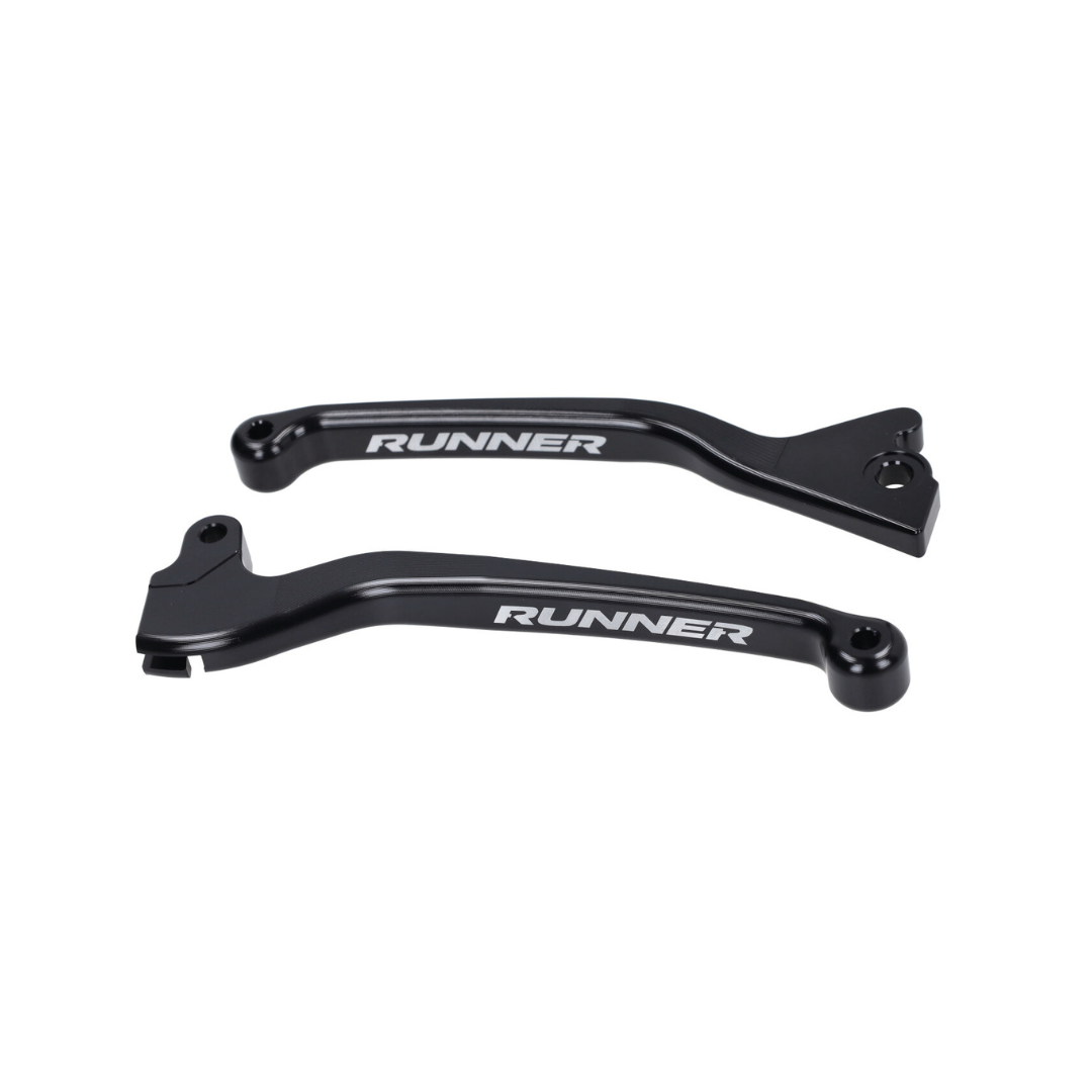 Ensemble de leviers de frein Noir Fast Arrow Pro CNC Disque unique Gilera Runner 50-180cc 2 Temps