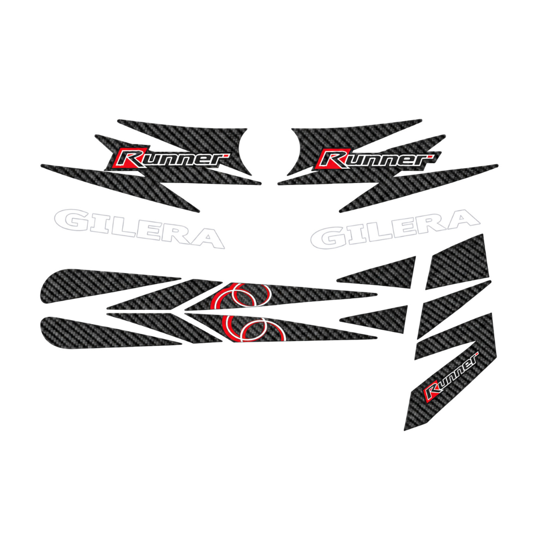 Set d'autocollants Carbone Gilera Runner Original