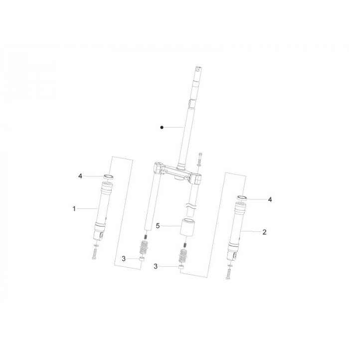 Fork components ZIP 50 4T 25 km/h NOABS E2 2006-2016 (EMEA)